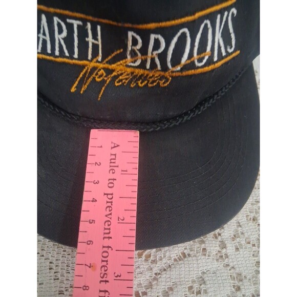 Vtg 90s Garth Brooks No Fences Snapback Rope Hat Cap Adult Black Trucker Country - Picture 4 of 9